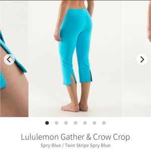 lululemon athletica Gather & Grow Crop Leggings in Spry Blue